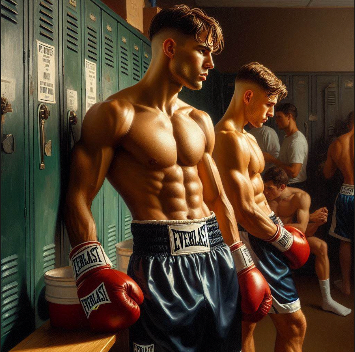 Male Models Muscular Digital Art AI Fantasy - 546A