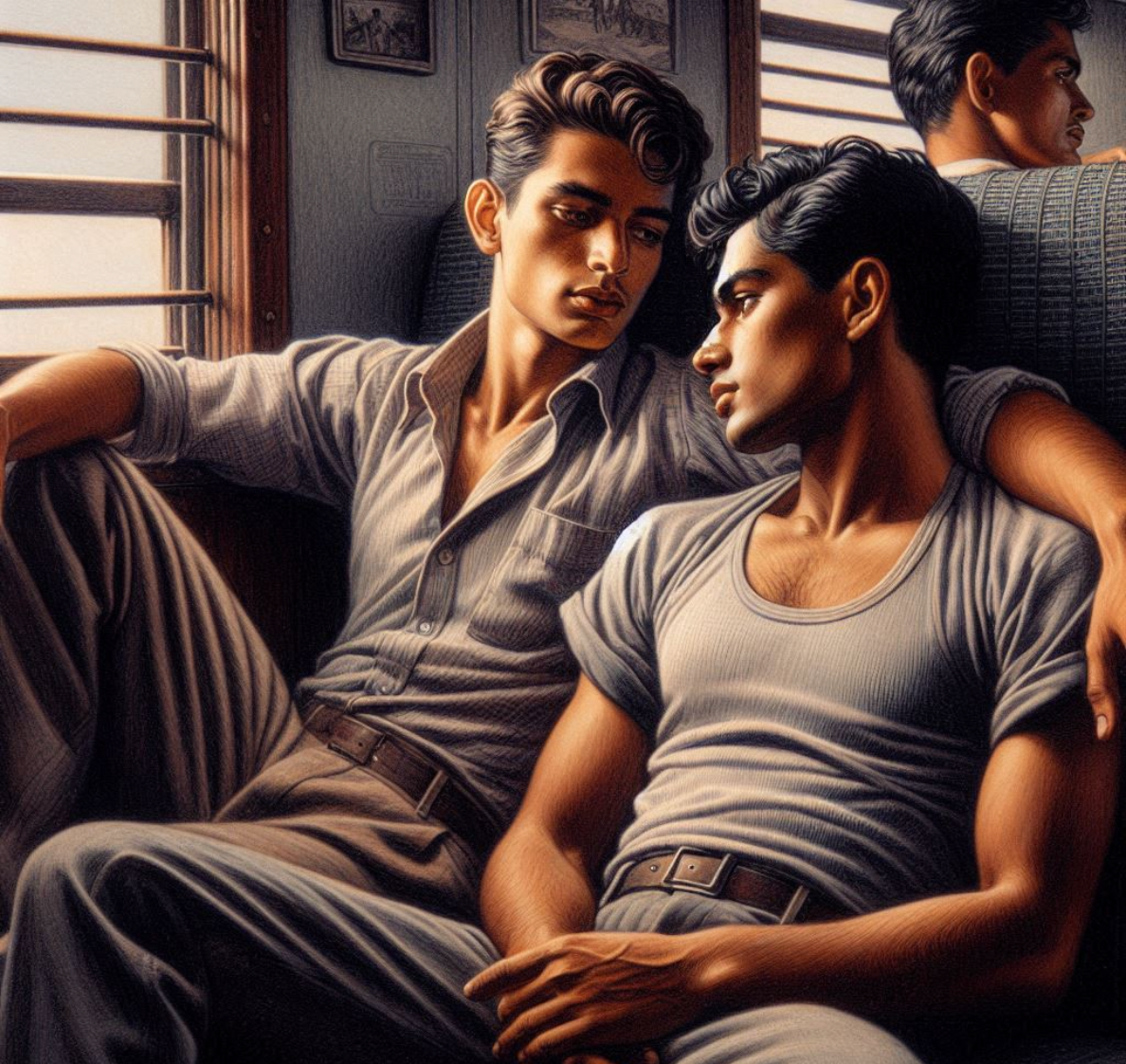 Male Models Slender Digital Art AI Fantasy - 550A