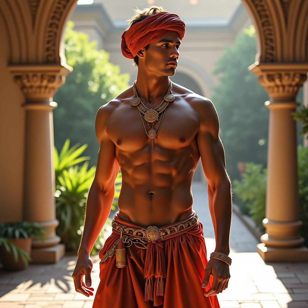 Male Model Muscular Digital Art AI Fantasy - 567A