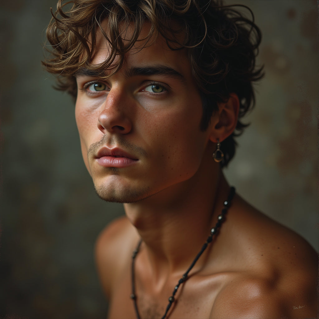 Male Model Muscular Digital Art AI Fantasy - 571A