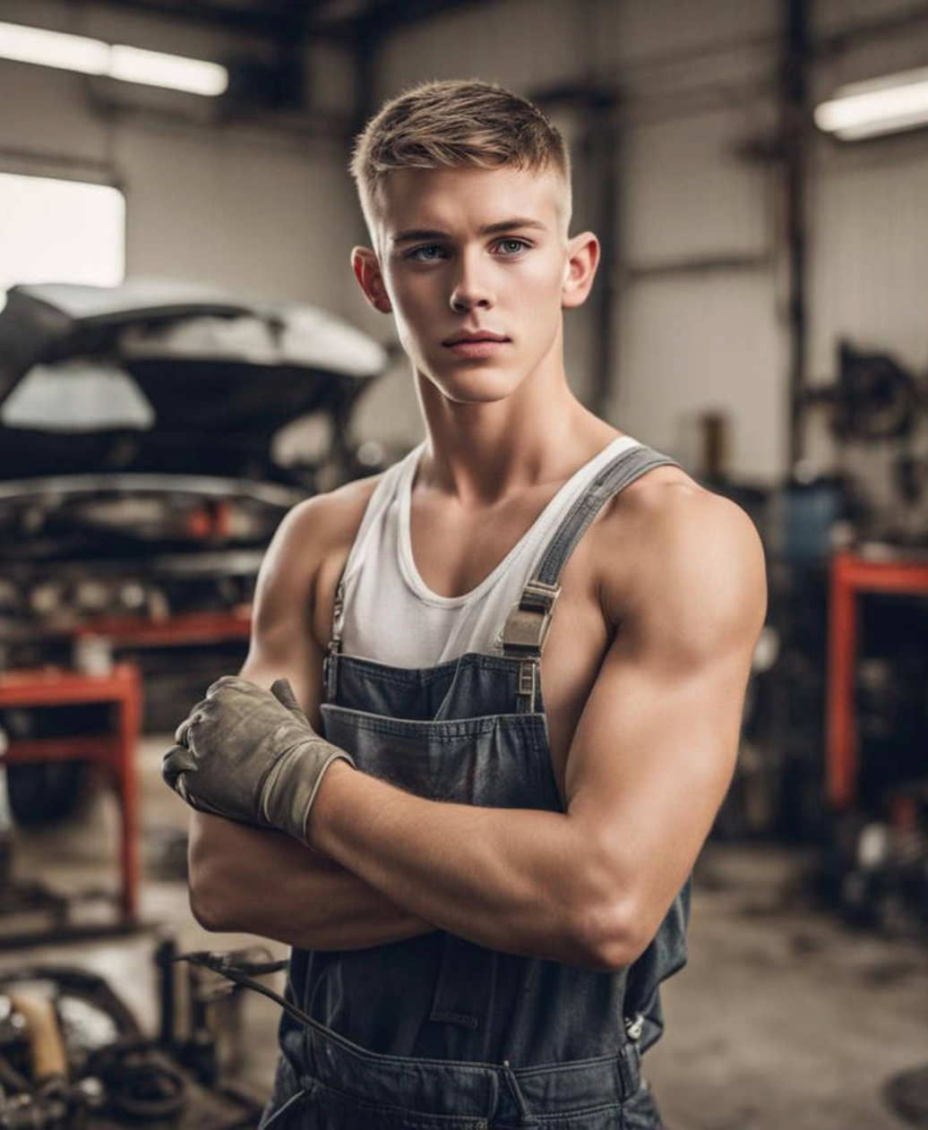 Male Model Slender Digital Art AI Fantasy - 603A