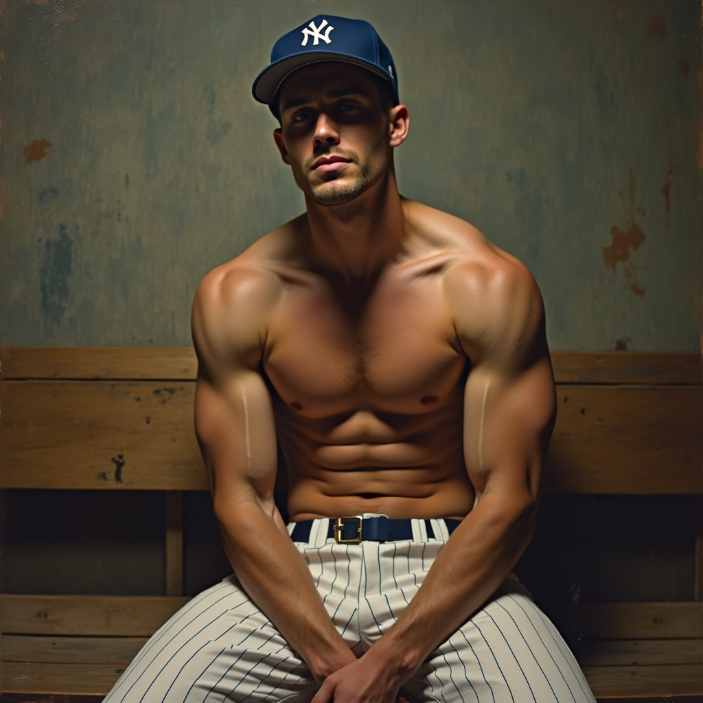 Male Model Muscular Digital Art AI Fantasy - 634A