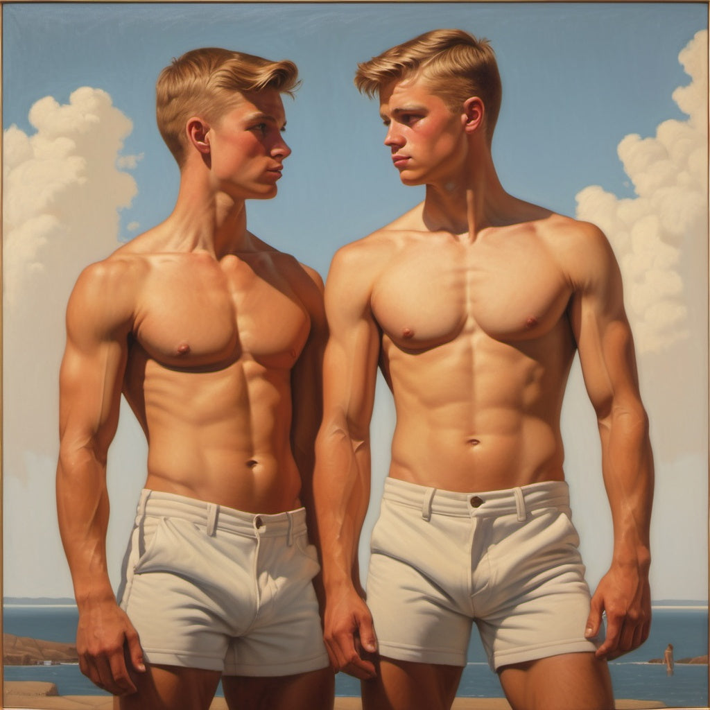 Male Models Muscular Digital Art AI Fantasy - 637A