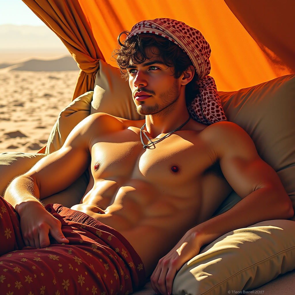 Male Model Muscular Digital Art AI Fantasy - 647A