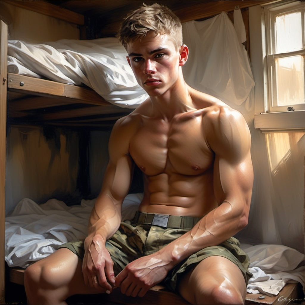 Male Model Muscular Digital Art AI Fantasy - 663A
