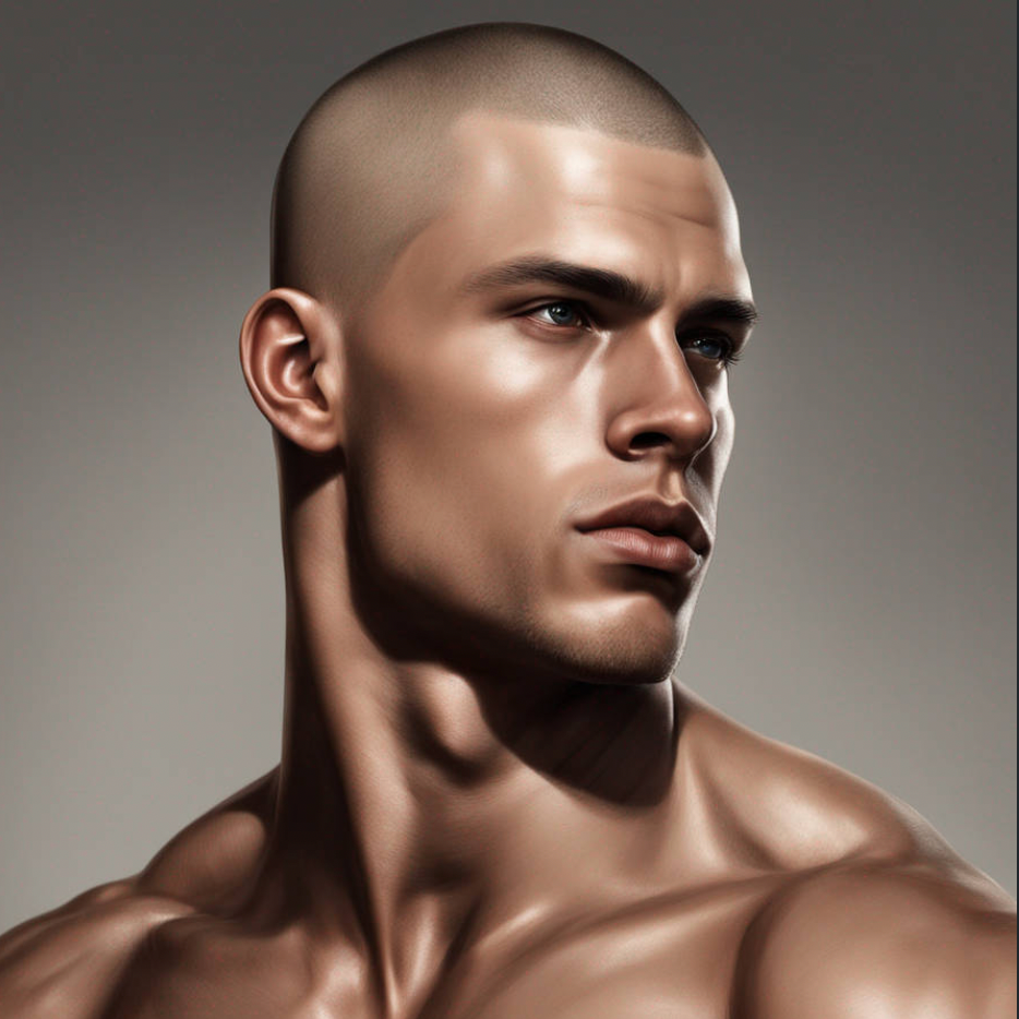 Male Model Muscular Digital Art AI Fantasy - 680A
