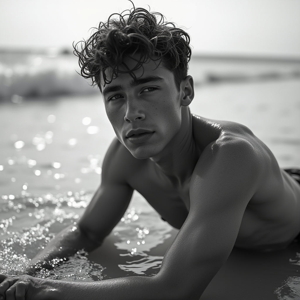 Male Model Slender Digital Art AI Fantasy - 688A