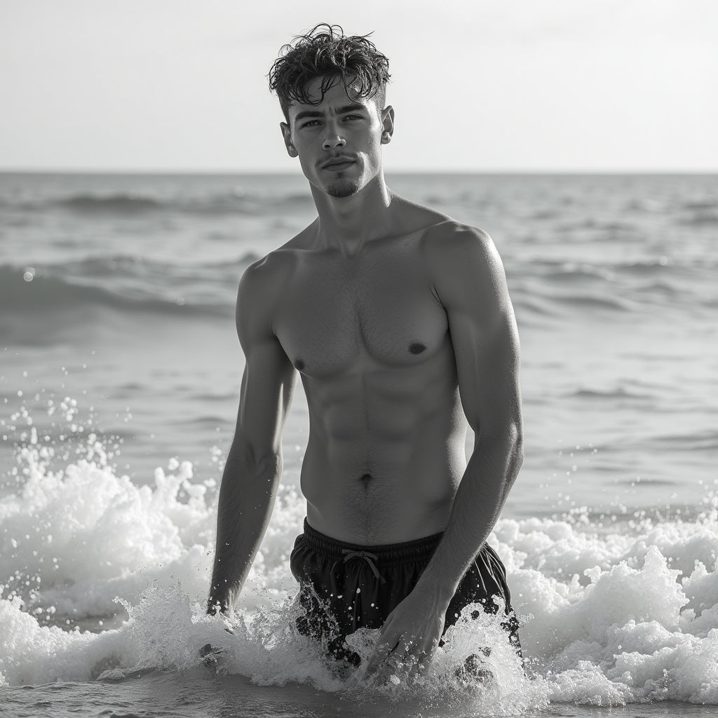 Male Model Slender Digital Art AI Fantasy - 689A