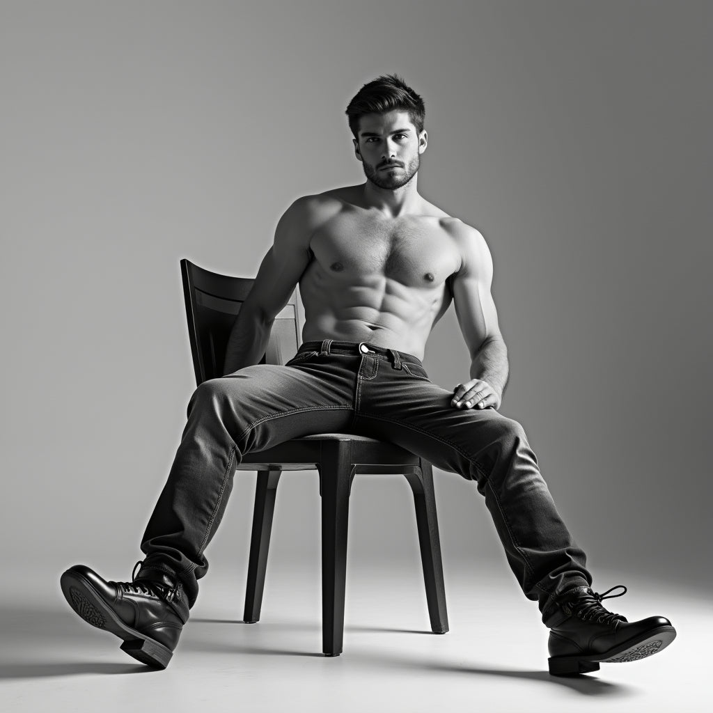 Male Model Slender Digital Art AI Fantasy - 712A