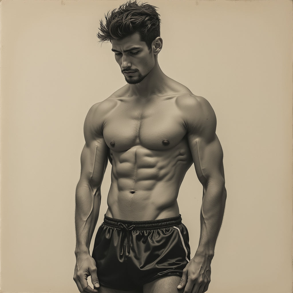 Male Model Muscular Digital Art AI Fantasy - 714A