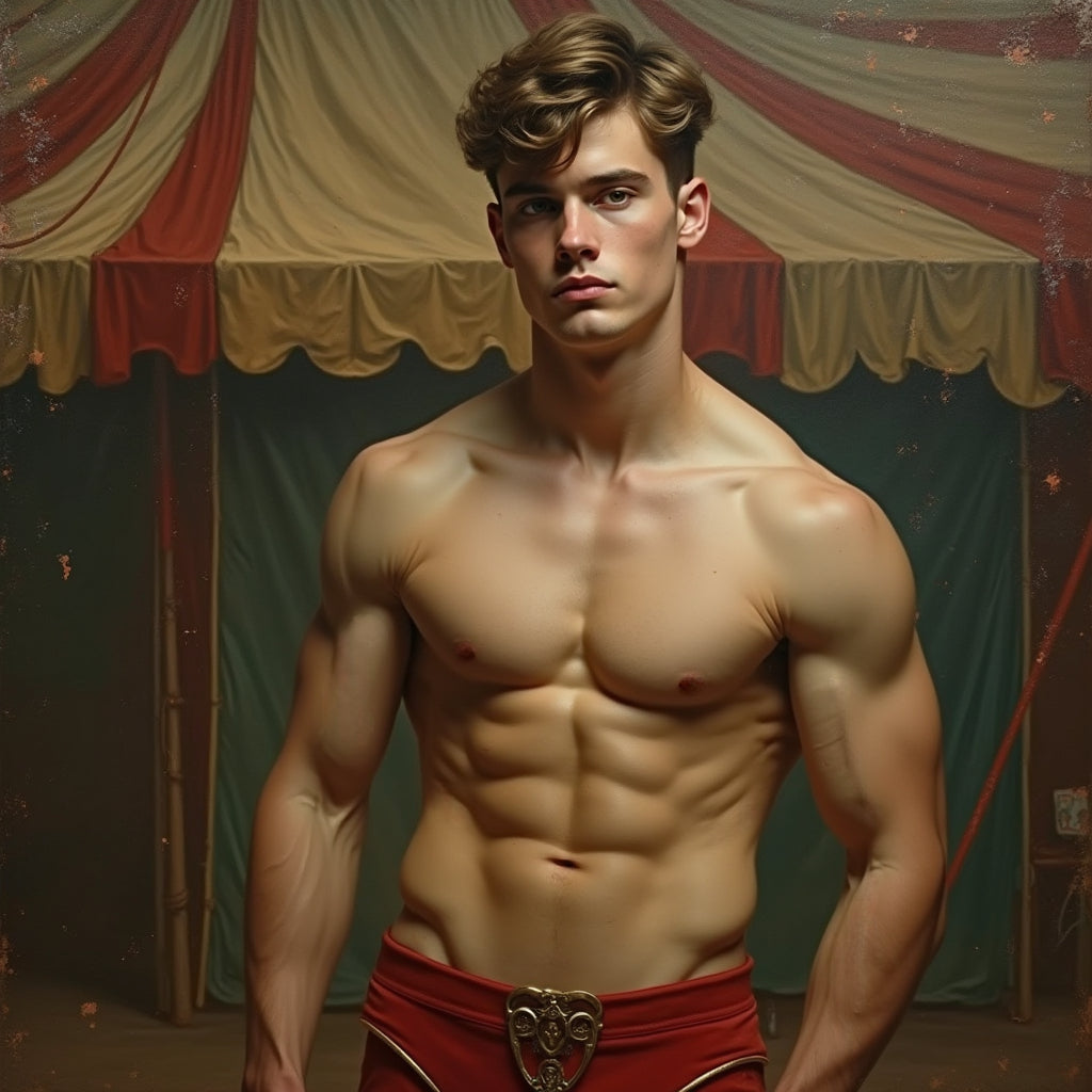 Male Model Muscular Digital Art AI Fantasy - 721A