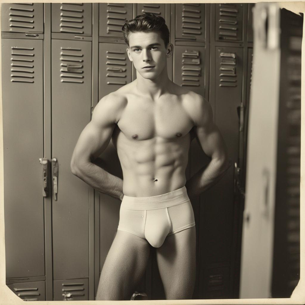 Male Model Muscular Digital Art AI Fantasy - 726A