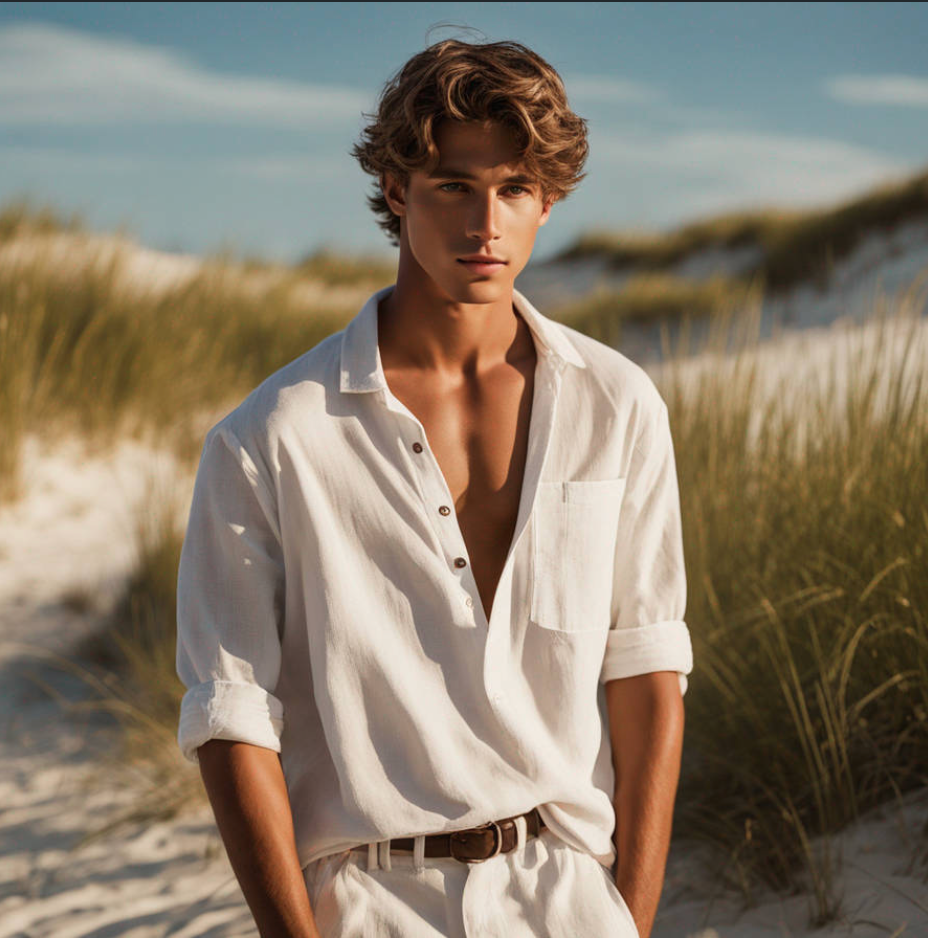 Male Model Slender Digital Art AI Fantasy - 779A