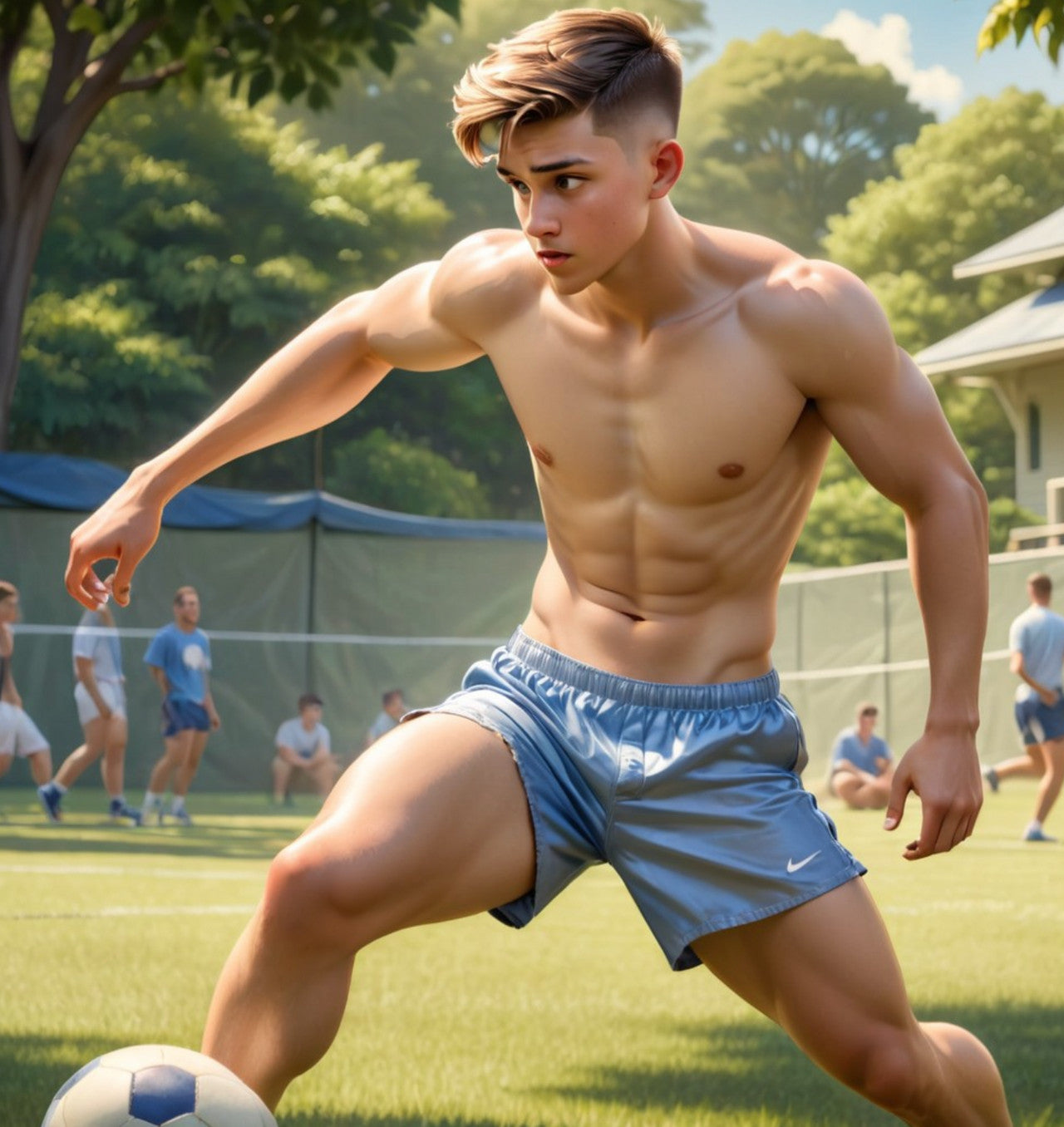 Male Model Slender Digital Art AI Fantasy - 783A