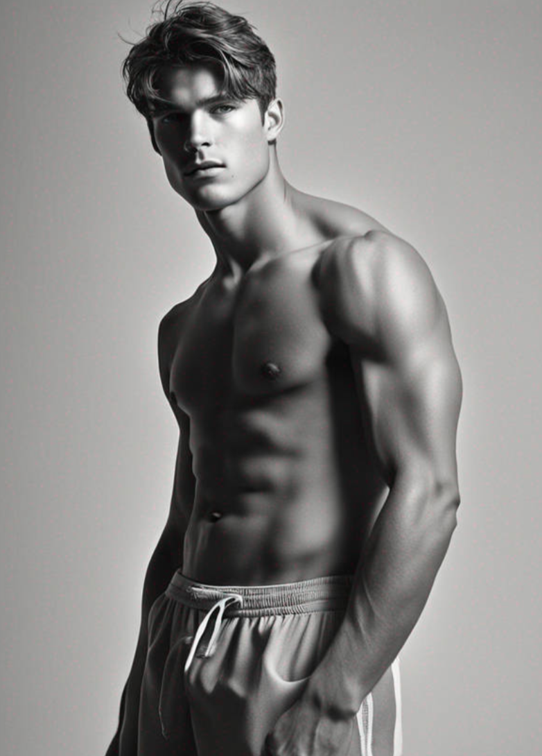 Male Model Muscular Digital Art AI Fantasy - 797A