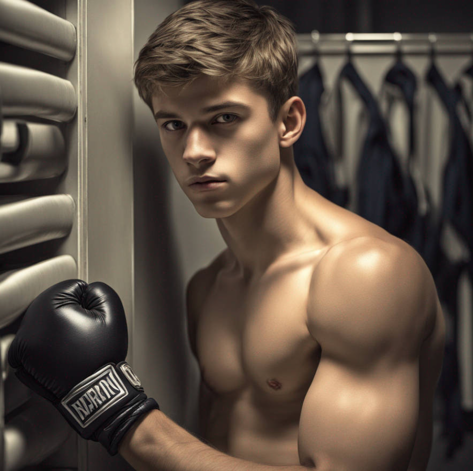 Male Model Muscular Digital Art AI Fantasy - 802A