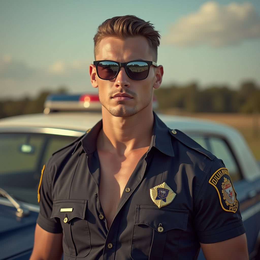 Male Model Muscular Digital Art AI Fantasy - 812A