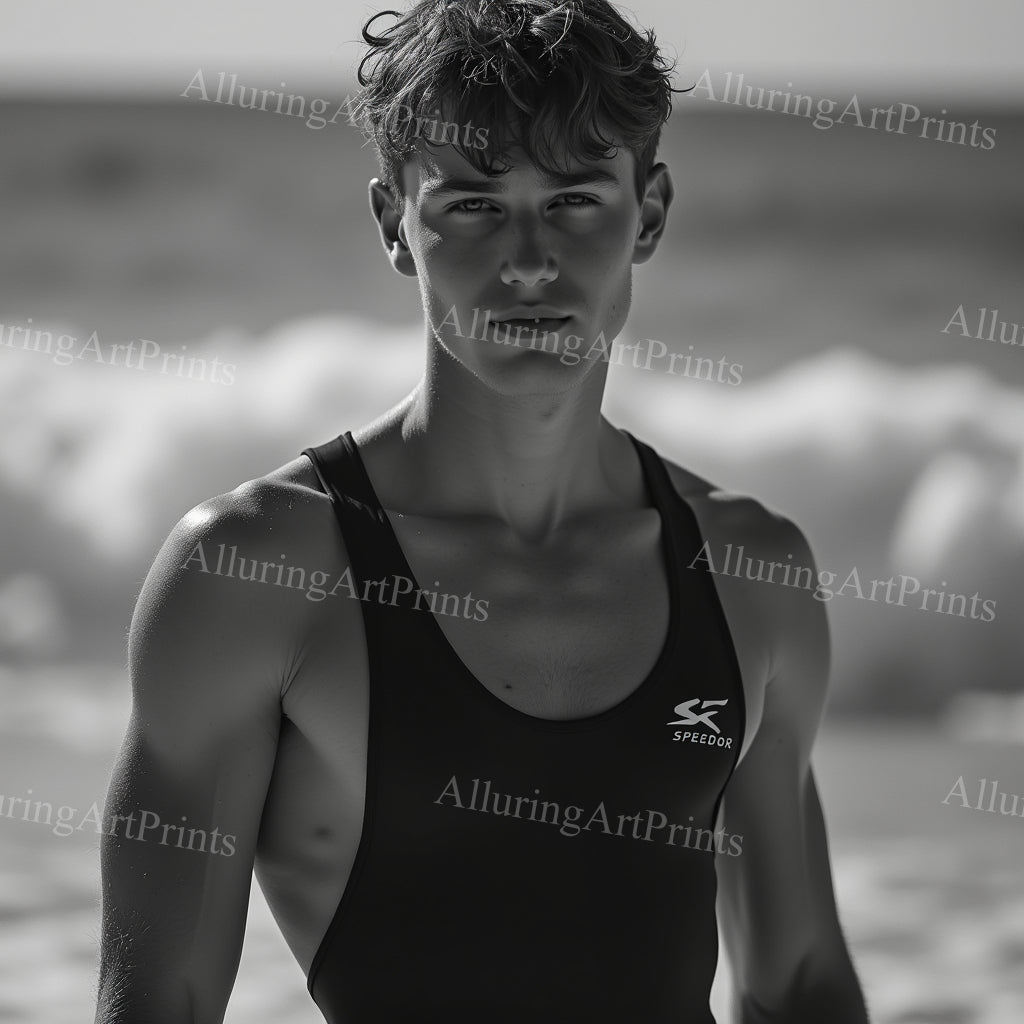 Male Model Slender Digital Art AI Fantasy - 471A