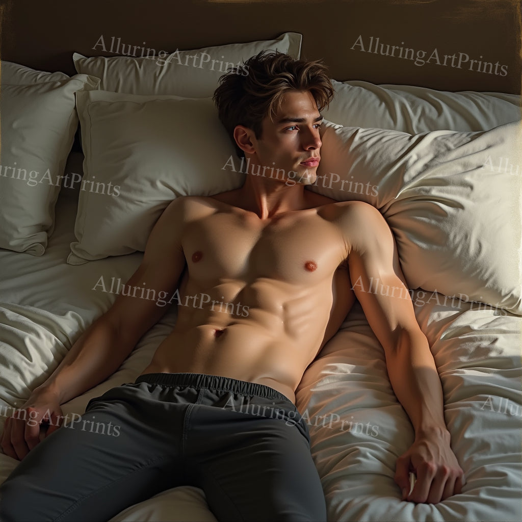 Male Model Slender Digital Art AI Fantasy - 474A