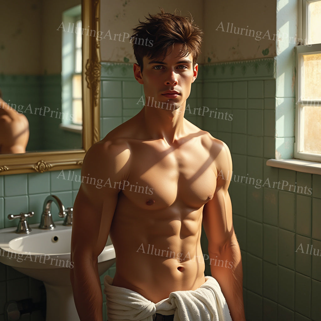 Male Model Slender Digital Art AI Fantasy - 476A