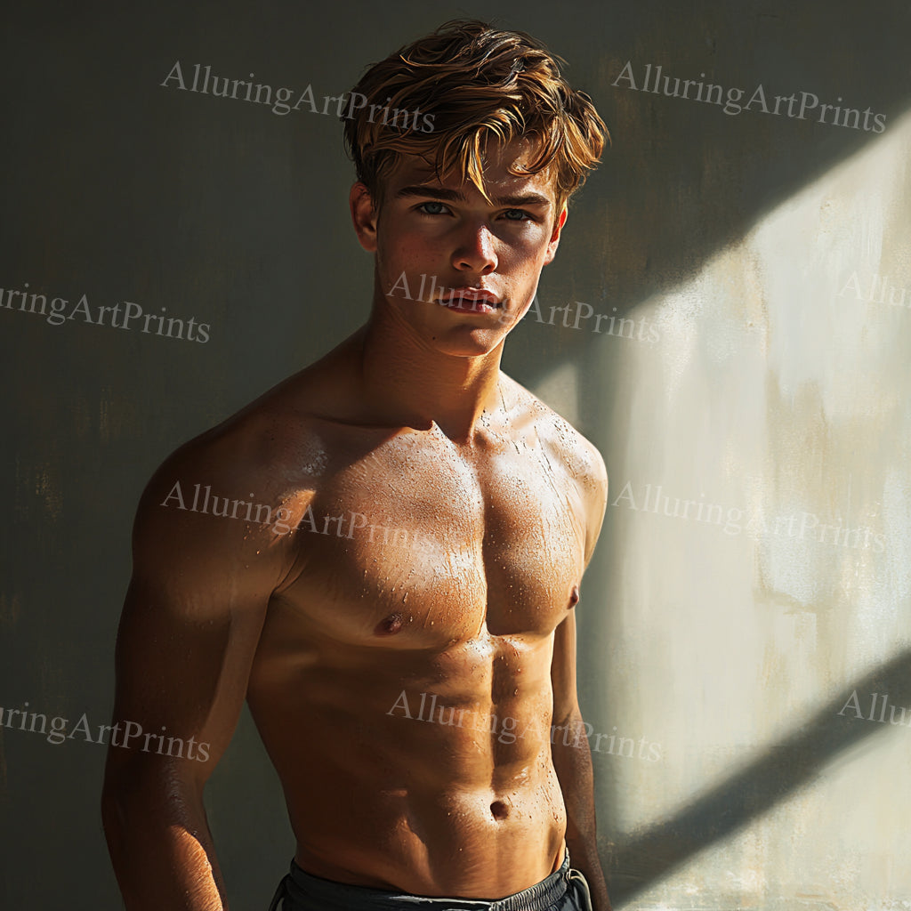 Male Model Slender Digital Art AI Fantasy - 479A