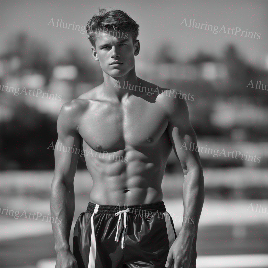 Male Model Slender Digital Art AI Fantasy - 492A