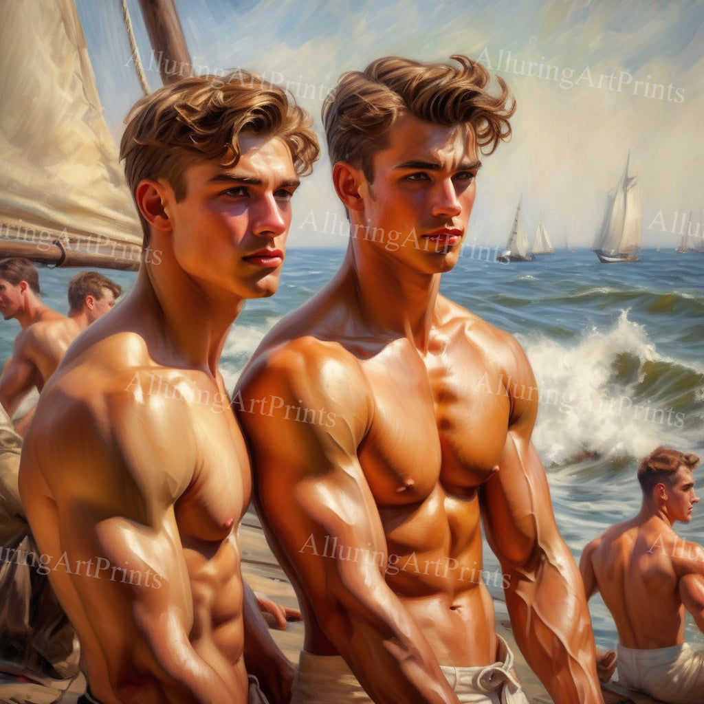 Male Models Muscular Digital Art AI Fantasy - 525A