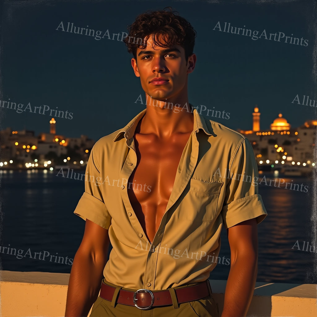 Male Model Slender Digital Art AI Fantasy - 533A