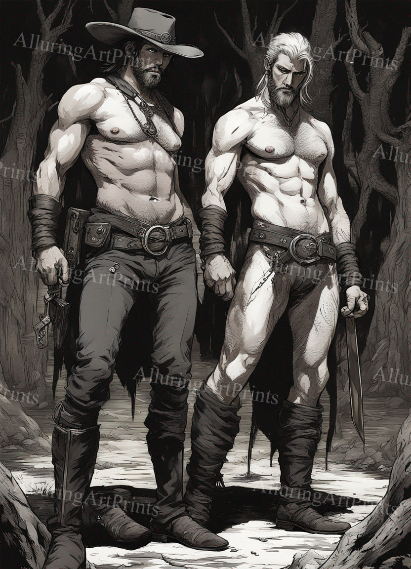 Male Models Muscular Digital Art AI Fantasy - 57A