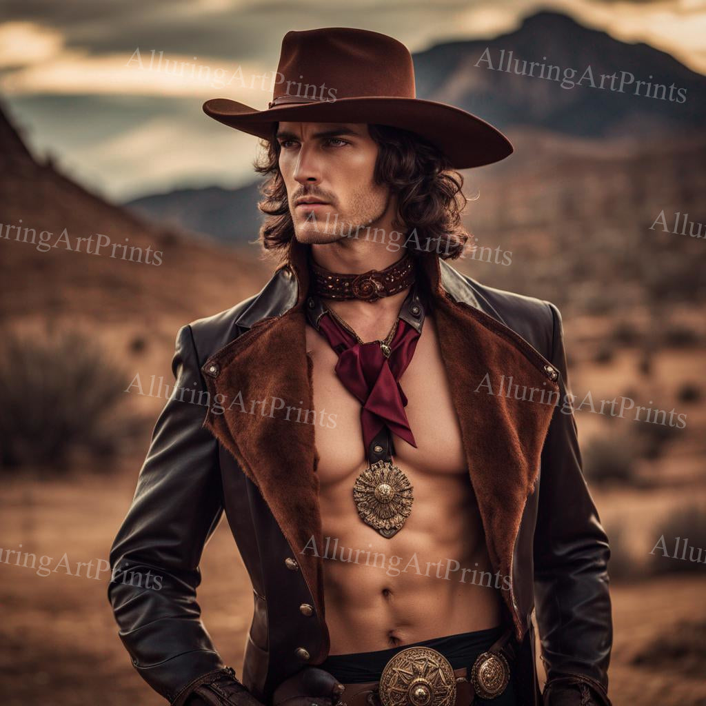 Male Model Muscular Digital Art AI Fantasy - 71A