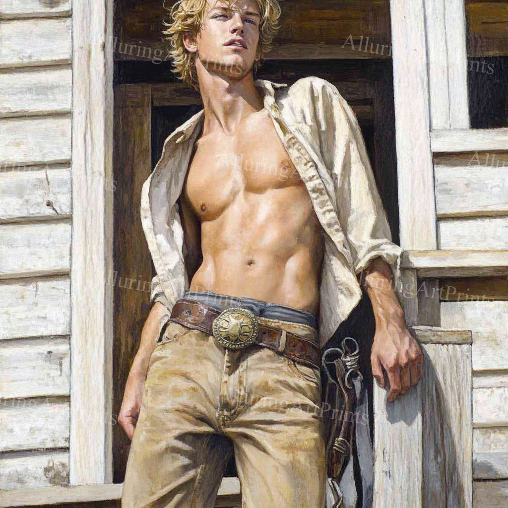 Male Model Muscular Digital Art AI Fantasy - 77A