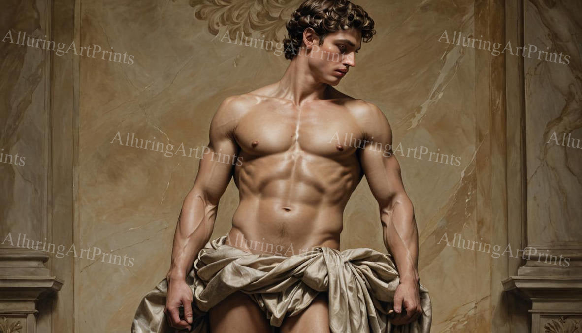 Male Models Muscular Digital Art AI Fantasy - A814