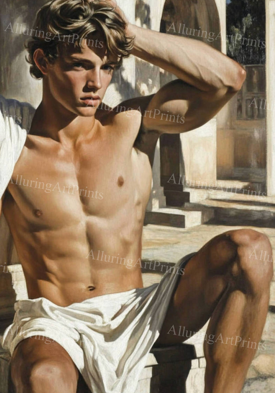 Male Model Muscular Digital Art AI Fantasy - 21B