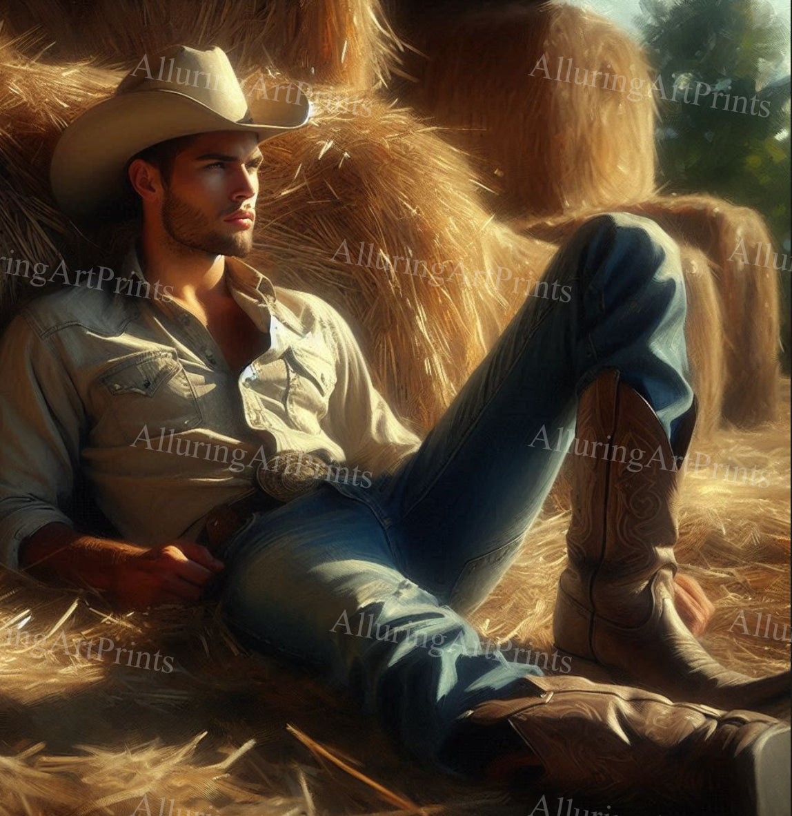 Male Model Muscular Digital Art AI Fantasy - 212B