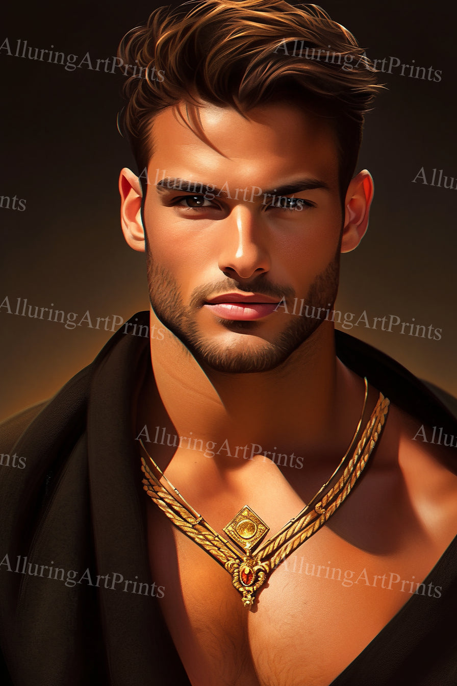 Male Model Muscular Digital Art AI Fantasy - 225B