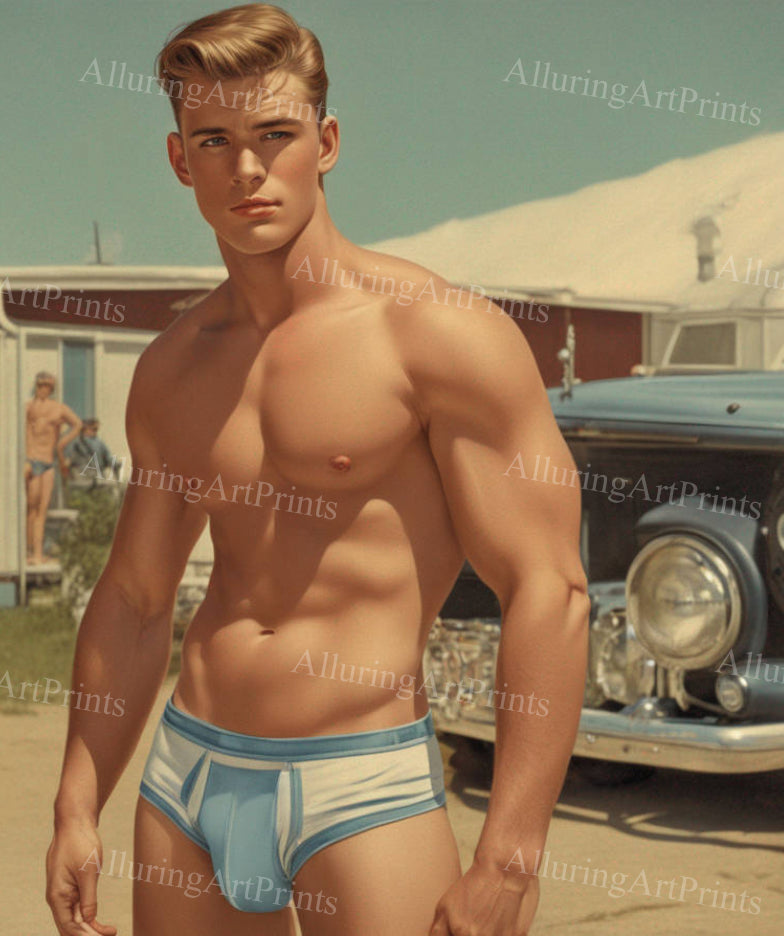 Male Model Muscular Digital Art AI Fantasy - 30B