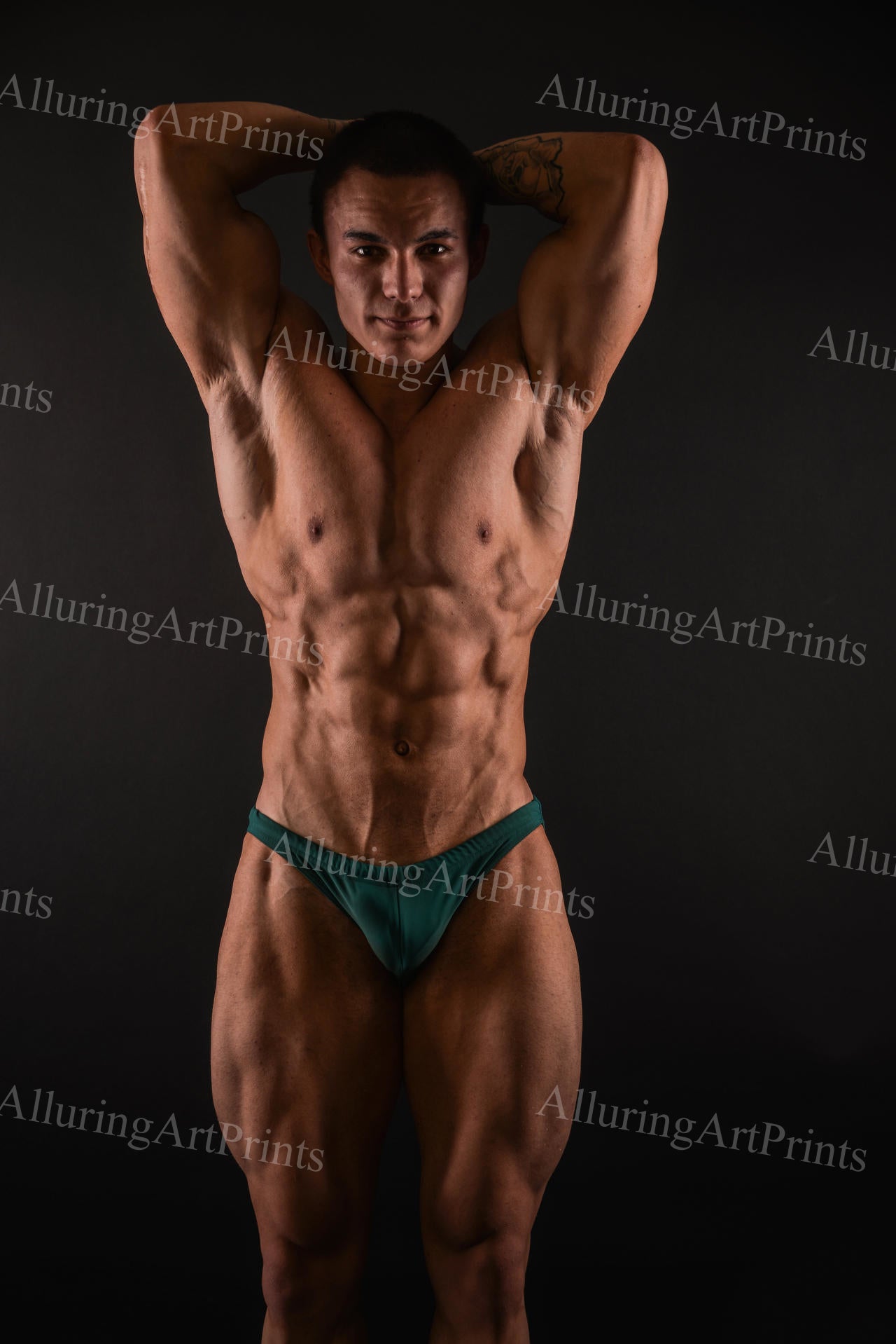 Male Model Muscular Hairy Digital Art AI Fantasy - 415B