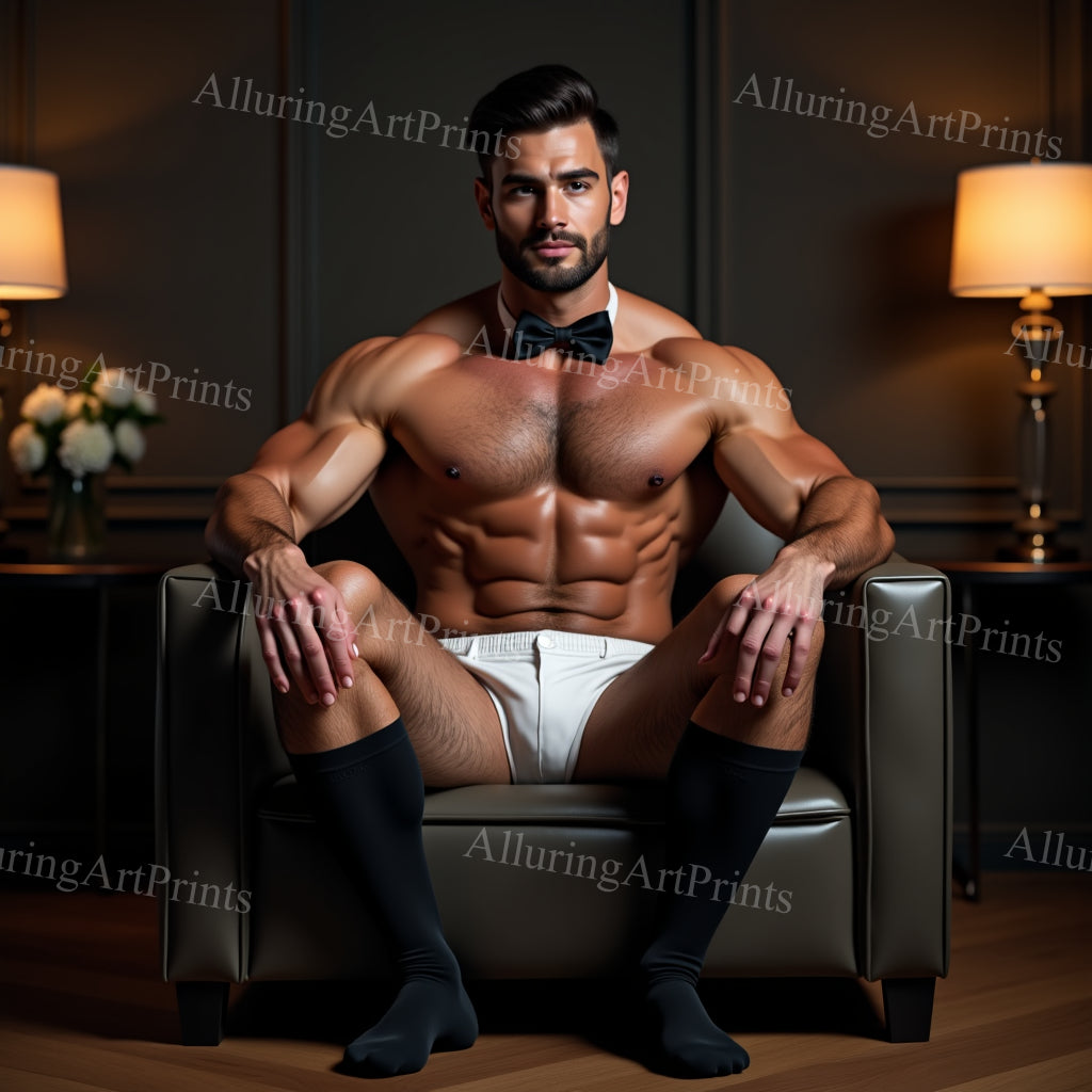Male Model Muscular Digital Art AI Fantasy - 454B