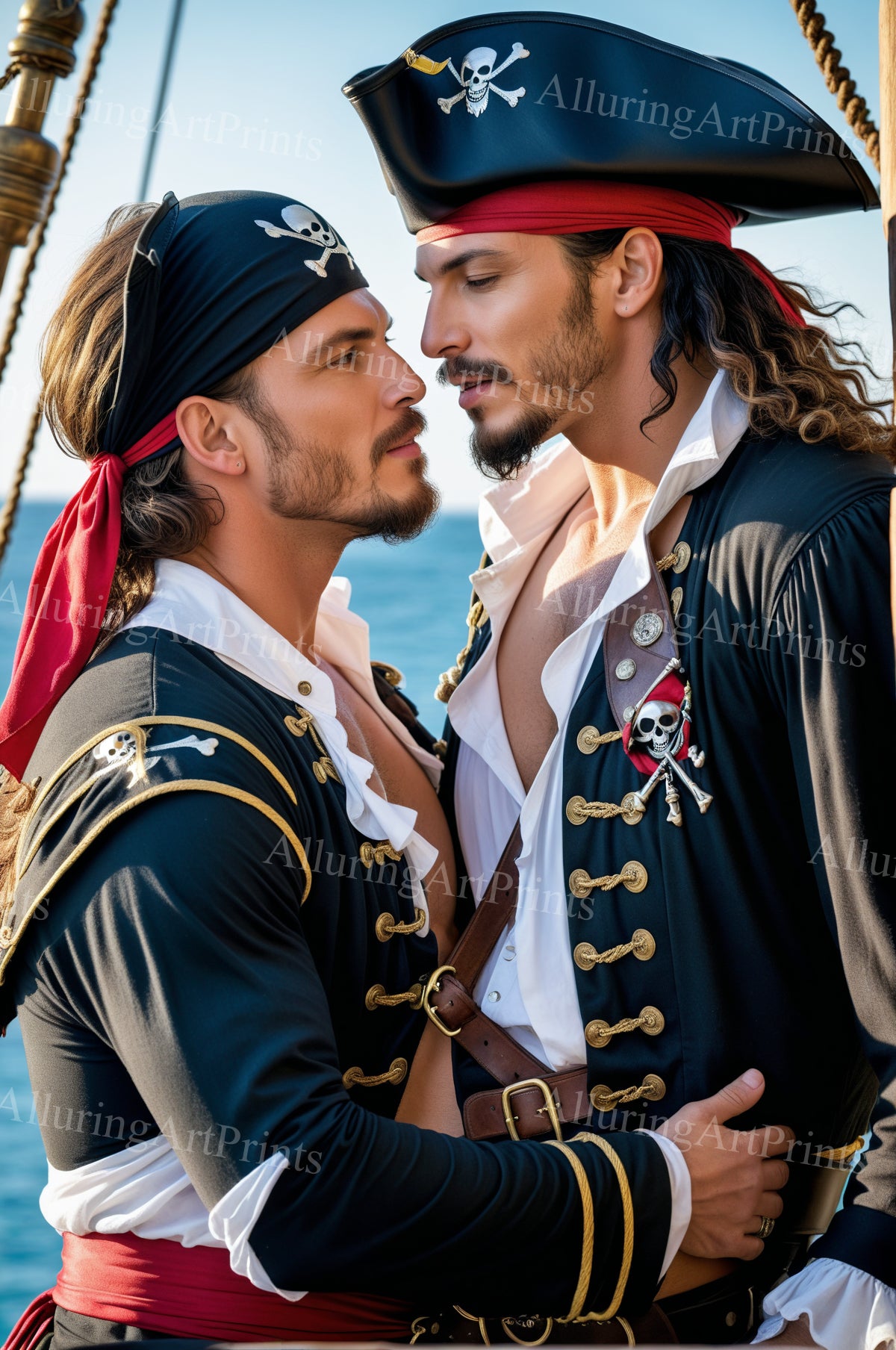 Male Models Muscular Pirate Digital Art AI Fantasy - 471B