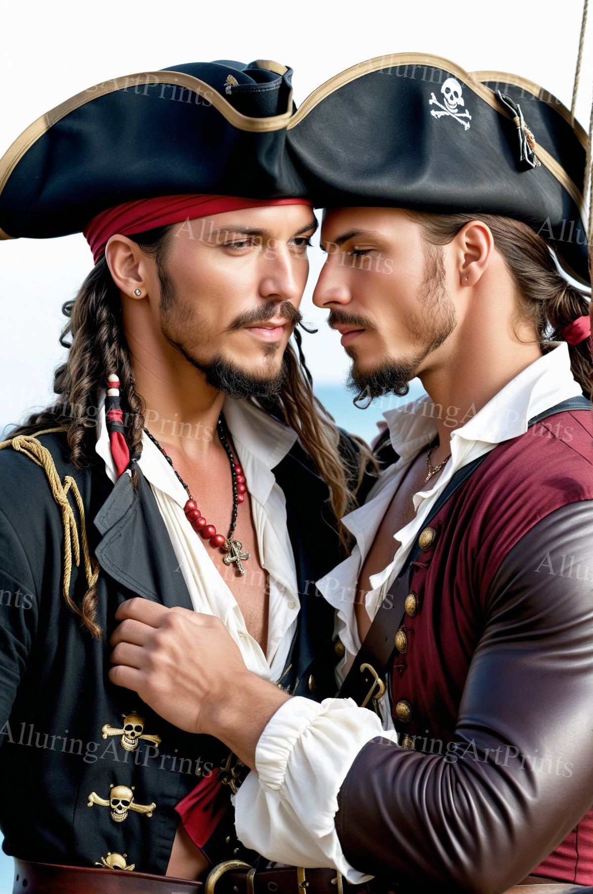 Male Models Muscular Pirate Digital Art AI Fantasy - 472B