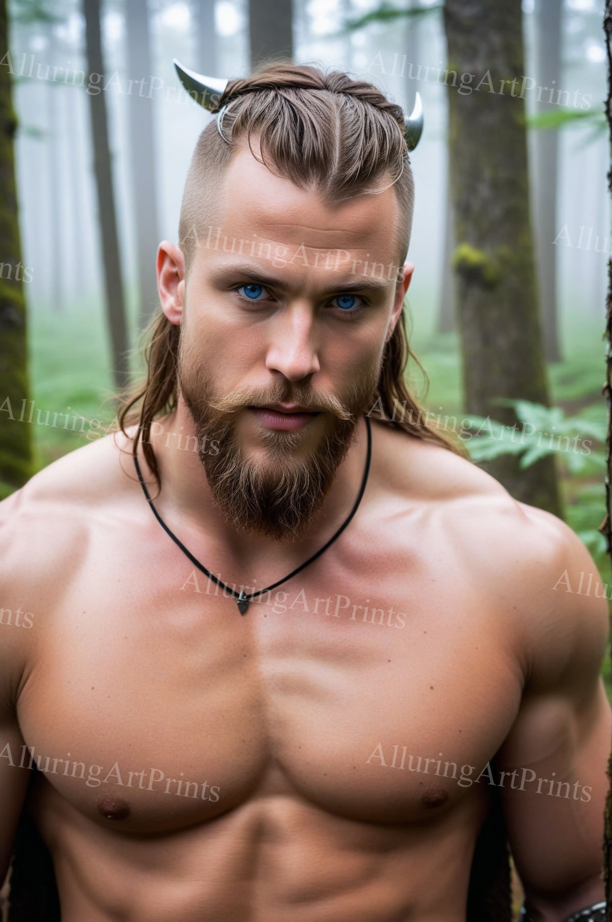 Male Model Muscular Vikings Digital Art AI Fantasy - 481B