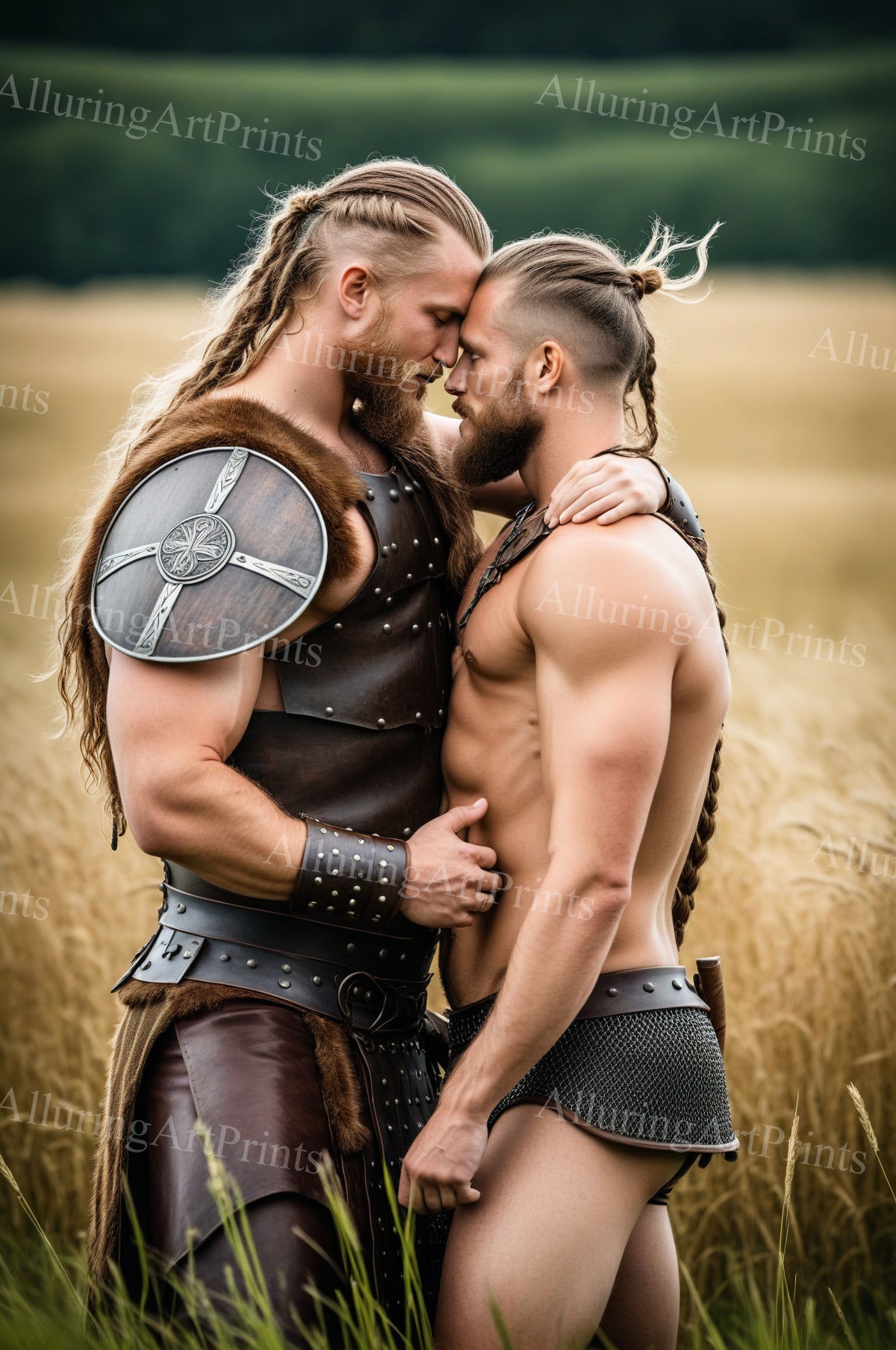 Male Models Muscular Vikings Digital Art AI Fantasy - 491B
