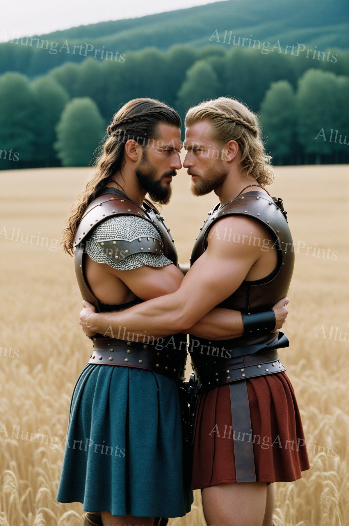 Male Models Muscular Vikings Digital Art AI Fantasy - 507B