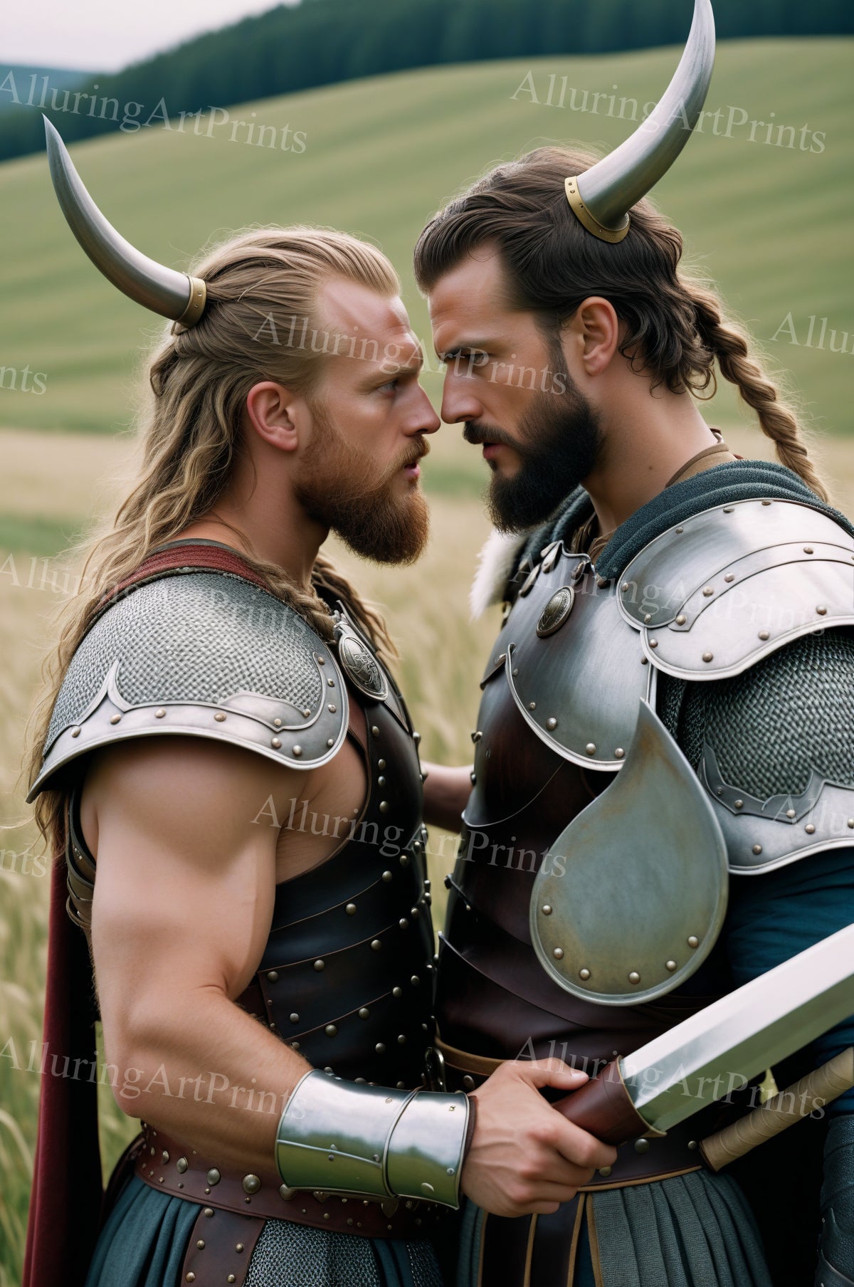 Male Models Muscular Vikings Digital Art AI Fantasy - 508B