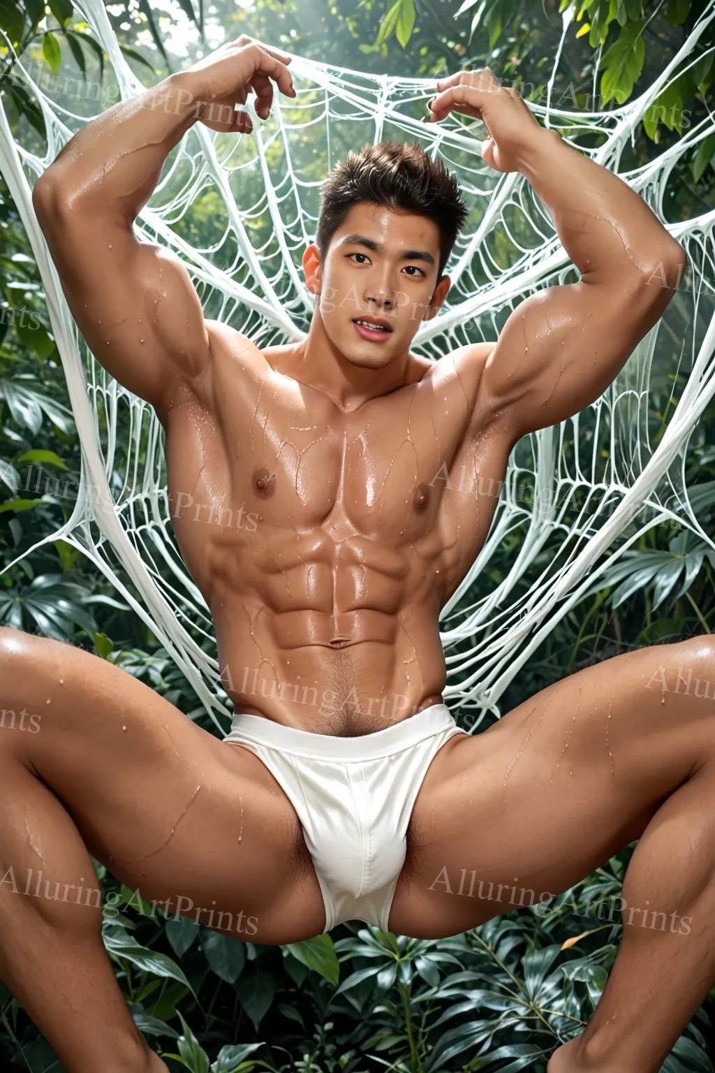 Asian Male Model Muscular Digital Art AI Fantasy - 51B