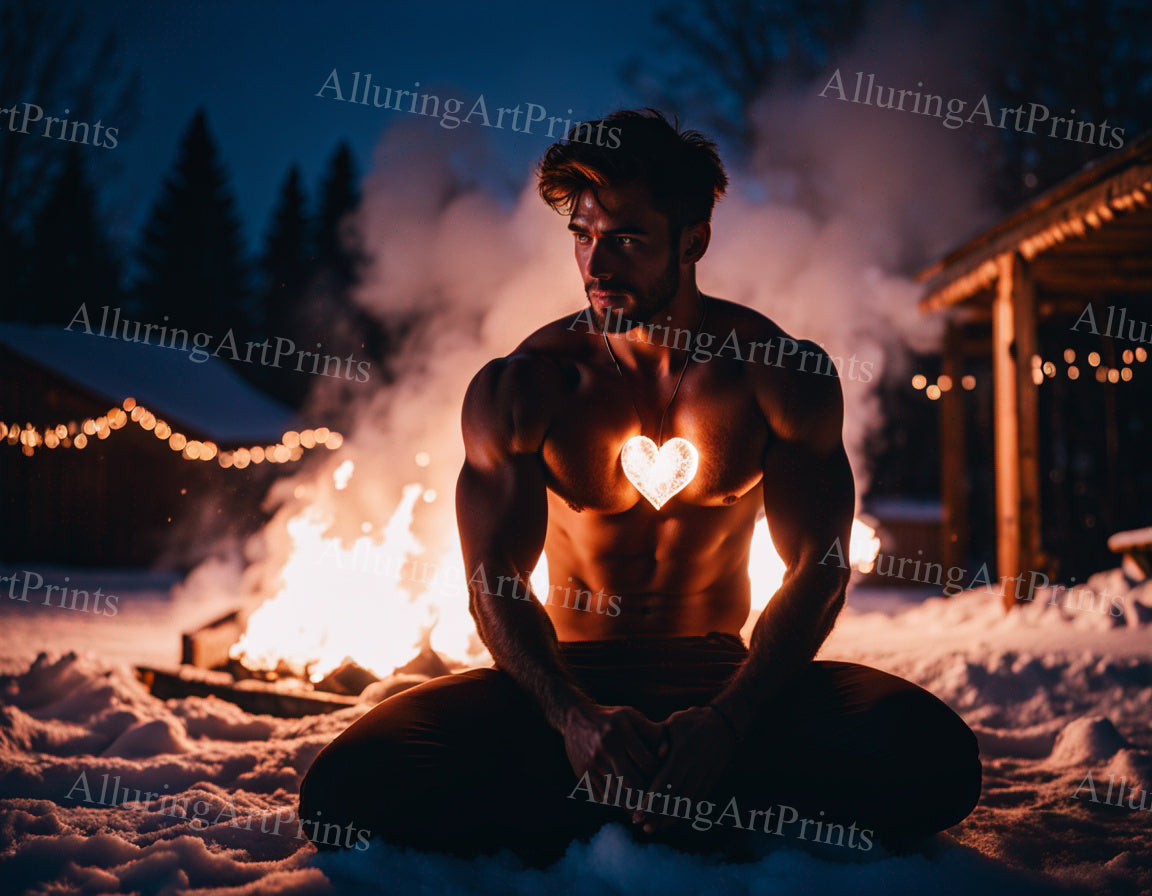 Male Model Muscular College Digital Art AI Fantasy - 525B