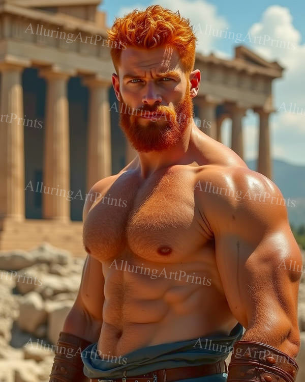 Male Model Muscular Digital Art AI Fantasy - 531B