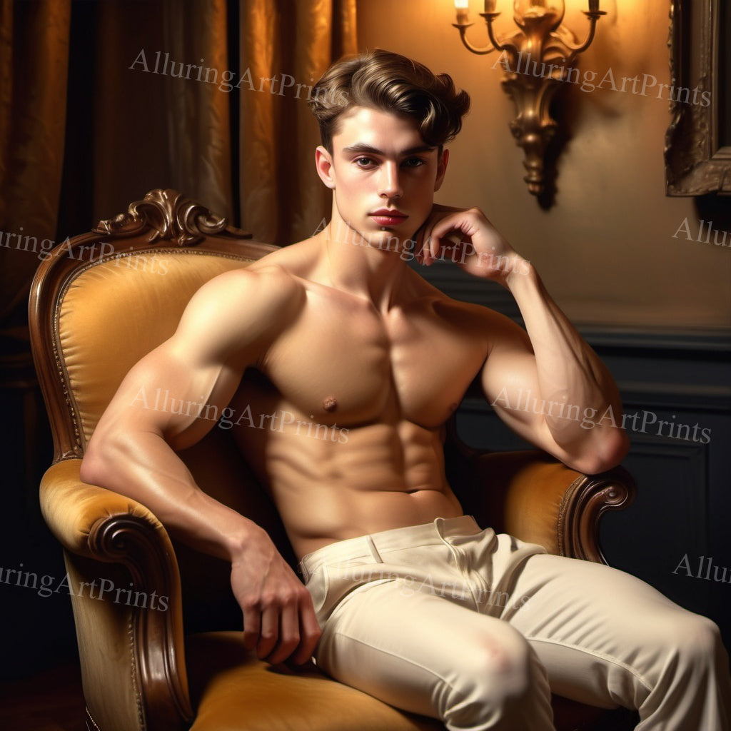 Male Model Muscular Digital Art AI Fantasy - 850B