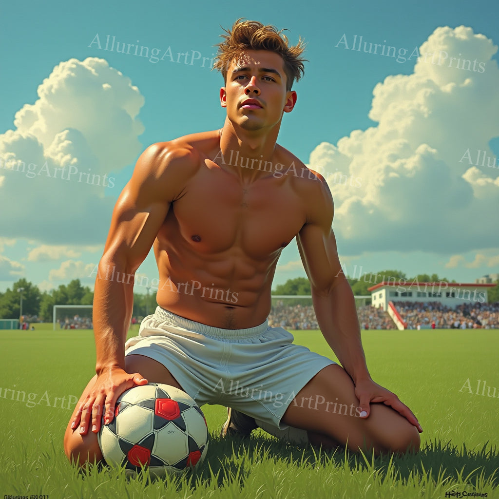 Male Model Muscular Athlete Digital Art AI Fantasy - 869B