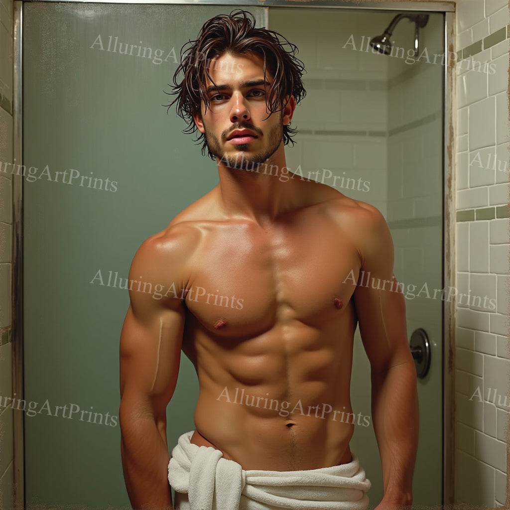 Male Model Muscular Digital Art AI Fantasy - 876B